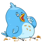 🍽 burung, kartun, ilustrasi, hewan telegram sticker