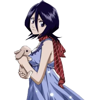👧 Rukia Kuchiki Bleach Anime, Ruka Kuchiki, Coelho, Bleach, Feminino, Cachecol telegram sticker