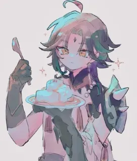 🌟 Xiao Genshin Impact Anime, Genshin Impact, Xiao, Video game, Personagem, Fanart telegram sticker