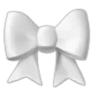 🎀 Schleife, Schleife, weiß, Deko, Geschenk telegram sticker