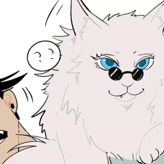 🐈 Katze, Sonnenbrille, Tier, süß, Aufkleber telegram sticker