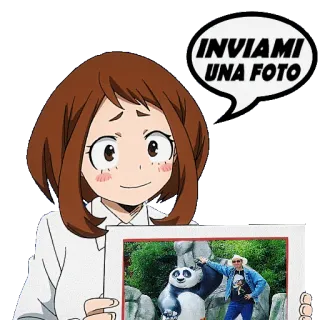 🤳 Inviami una foto อนิเมะ, อิตาลี, รูปภาพ, คำขอ, การ์ตูน telegram sticker