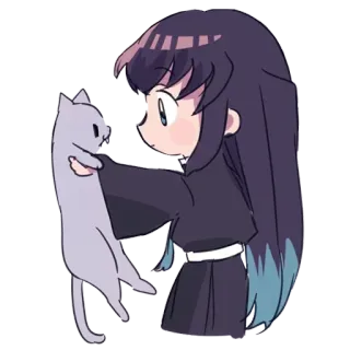 ❄️ Anime, Cartone animato, Carino, Gatto, Personaggio whatsapp sticker