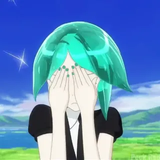 🙈 Phosphophyllite Houseki no Kuni anime, phosphophyllite, houseki no kuni, crying, character telegram sticker