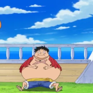 🏴‍☠️ Luffy One Piece Аниме, Ван Пис, Луффи, Мультфильм, Смешные telegram sticker
