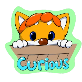 🧐 Curious dog, cute, curious, peeking, cartoon, animal telegram sticker