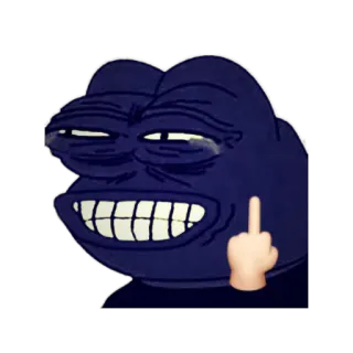😂 Pepe the Frog Pepe, Katak, Meme, Jari tengah, Ofensif, Emoji whatsapp sticker