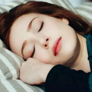 😴 donna, dormire, cuscino, faccia, ritratto telegram sticker