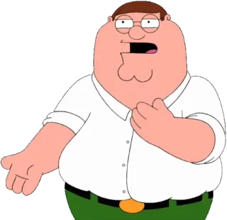 😔 Peter Griffin Family Guy 卡通, 彼得·格里芬, 恶搞之家, 动画, 喜剧 telegram sticker