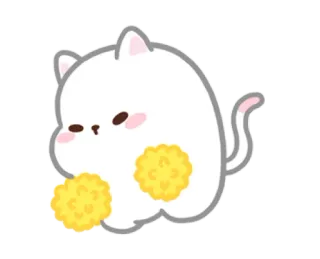 🥳 Katze, süß, Tier, Aufkleber, kawaii telegram sticker