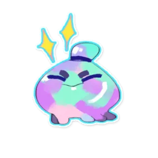 🤩 Desenho animado, Fofo, Blob, Brilhos, Kawaii, Pastel telegram sticker