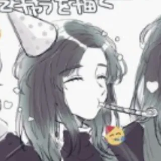 🥳 キャラを描く вечеринка, праздник, персонаж, эмодзи, сердце, веселье whatsapp sticker