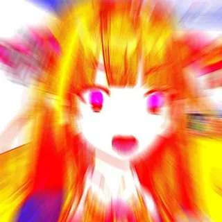😨 Anime, Desenho animado, Menina, Gritando, Brava, Meme telegram sticker