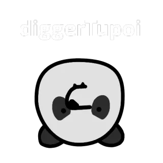 🐼 diggerTupoi Panda, Fofo, Animal, Desenho animado telegram sticker