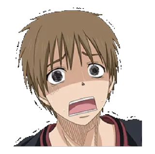 😱 anime, impactado, asustado, preocupado, dibujos animados, chico telegram sticker