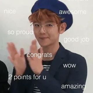 🌻 nice, awesome, so proud, good job, congrats, wow, 2 points for u, amazing compliments, fête, éloges, encouragement, positif, félicitations telegram sticker