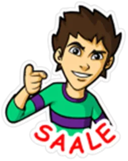 😡 SAALE cartone animato, ragazzo, adesivo, personaggio telegram sticker