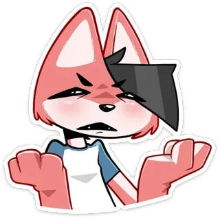 🤷‍♂️ Kartun, Marah, Rubah, Karakter, Gestur, Bingung, Frustrasi telegram sticker