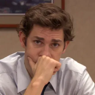 🗞 Jim Halpert The Office the office, jim halpert, serie, lustig, john krasinski telegram sticker