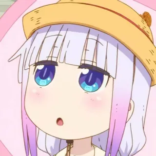 ☁️ Kanna Kamui Miss Kobayashi's Dragon Maid Anime, Drago, Kawaii, Carino, Kanna, Kamui telegram sticker