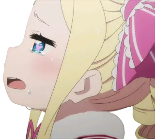 😢 аниме, плачущий, грустный, слезливый, персонаж telegram sticker