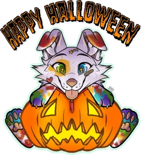 🎃 HAPPY HALLOWEEN halloween, perro, calabaza, fiesta, otoño, celebración, dibujos animados, pegatina telegram sticker