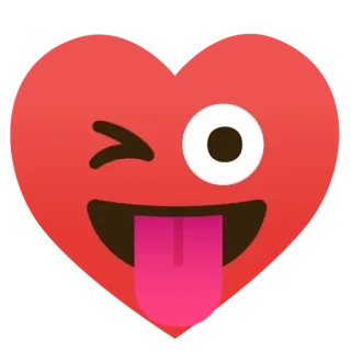 🌟 emoji, heart, winking, tongue, playful telegram sticker