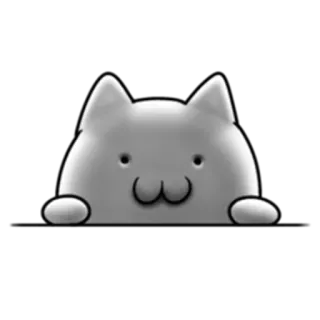 🙈 gato, lindo, animal, pegatina, blanco, dibujos animados whatsapp sticker