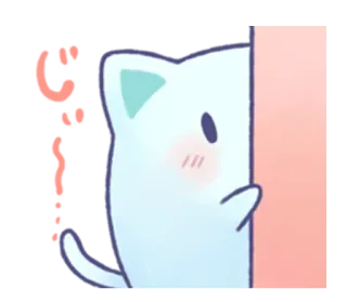 😶 kucing, anak kucing, mengintip, imut, menggemaskan, kartun whatsapp sticker