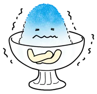 🍧 かき氷, かわいい, デザート, 漫画, 食べ物, アイスクリーム whatsapp sticker
