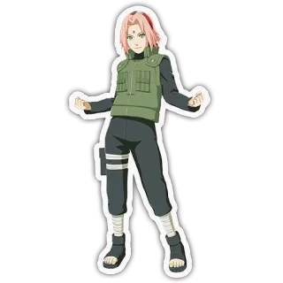 💪 Sakura Haruno Naruto Anime, Sakura, Naruto, Personagem, Ninja, Garota telegram sticker