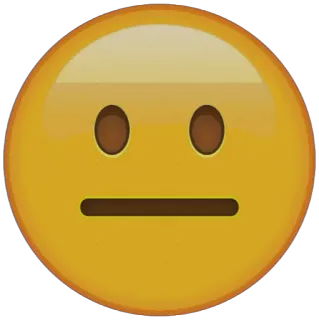 😐 emoji, expressionless, face, yellow, neutral, emotion telegram sticker