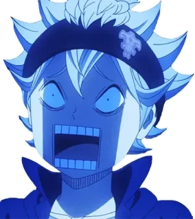 😨 Asta Black Clover Anime, Mangá, Black Clover, Asta, Expressão, Engraçado, Shonen telegram sticker
