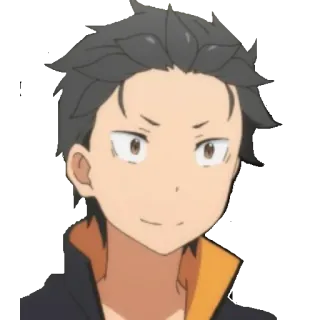 🙂 Subaru Natsuki Re:Zero anime, character, isekai, re:zero, subaru telegram sticker