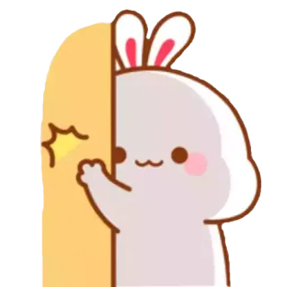 🍼 cute, bunny, sticker, cartoon, animal, adorable whatsapp sticker