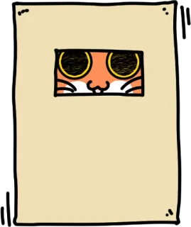 🙂 Katze, Tier, Illustration, Sticker, Cartoon, Kawaii whatsapp sticker