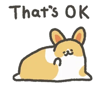 👌 That's OK corgi, cane, animale, carino, ok telegram sticker