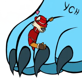 ❤️ Hi! anthro, cartoon, digital art, character design, illustration telegram sticker