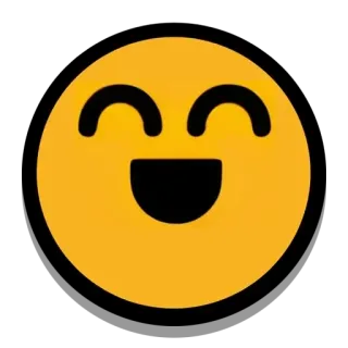 😄 이모지, 미소, 행복, 노란색, 얼굴, 즐거운 telegram sticker