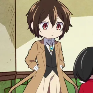 🧳 Osamu Dazai Bungo Stray Dogs Anime, Manga, Chibi, Dazaï, Bungo Stray Dogs, Dessin animé telegram sticker