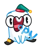 😱 PA dessin animé, personnage, lunettes, chapeau, mignon telegram sticker