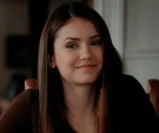 ☺️ Elena Gilbert The Vampire Diaries 여자, 갈색 머리, TV, 시리즈, 여배우 telegram sticker