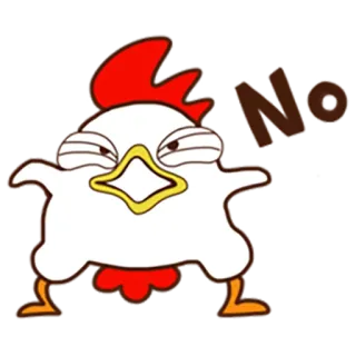 😡 No Huhn, Tier, Nein, Lustig, Vogel telegram sticker