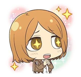 🤩 Anime, Personnage, Kawaii, Chibi, Mignon, Étincelle, Joyeux telegram sticker