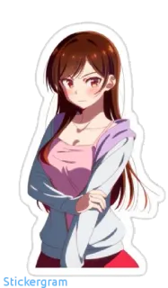 🙃 Mizuhara Chizuru Rent-A-Girlfriend Anime, Rent-A-Girlfriend, Mizuhara Chizuru, Stiker telegram sticker