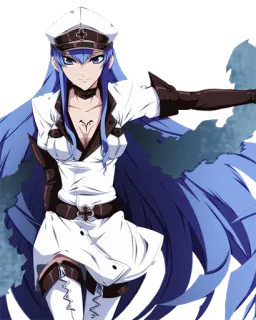😏 Esdeath Akame ga Kill! Anime, Militair, Personage, Vrouw, Ijs telegram sticker