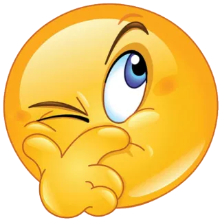 😏 emoji, thinking, suspicious, winking, unsure whatsapp sticker