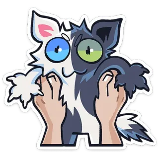 ⭐ cat, animal, pet, cute, sticker, cartoon, character telegram sticker