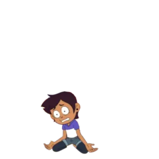 🥴 Luz Noceda The Owl House dibujos animados, Disney, personaje, búho, impactado, expresión telegram sticker