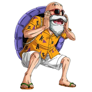 😋 Master Roshi Dragon Ball KAME HOUSE Anime, Manga, Tortuga, Artes marciales, Kame House, Maestro Roshi whatsapp sticker